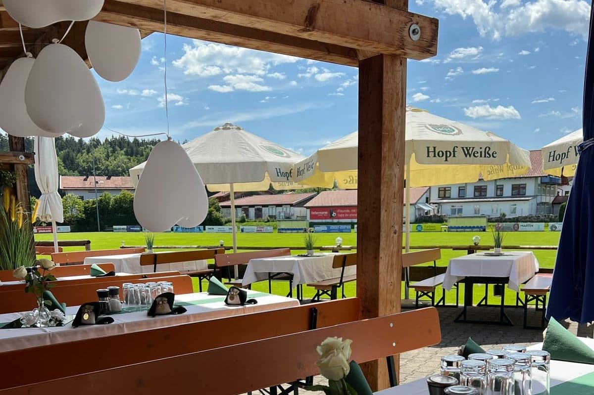 Biergarten der Sportgaststätte